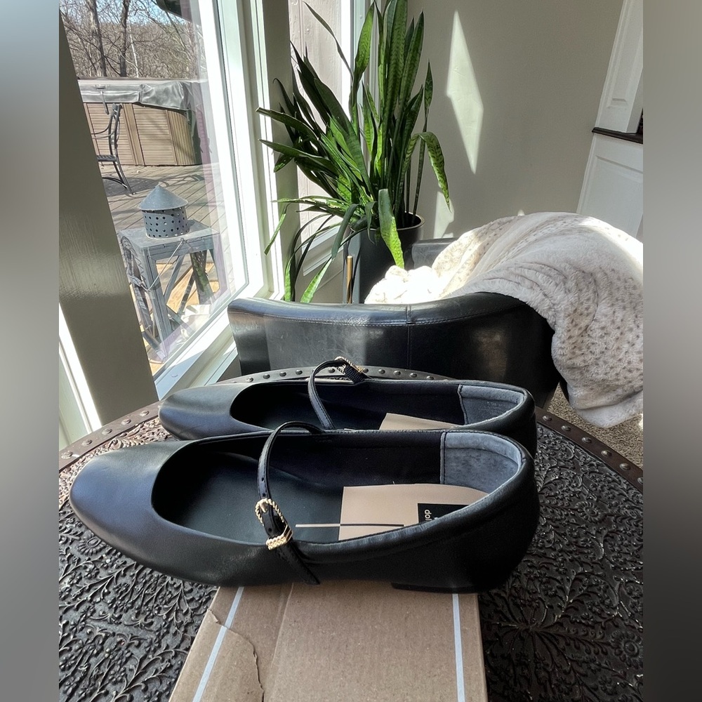 DOLCE VITA AILEEN MARY JANE FLATS IN BLACK 6.5 - Picture 5 of 9